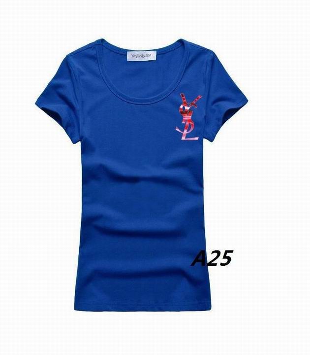 YSL short round collar T woman S-XL-132